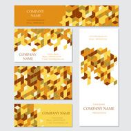 Set of business or invitation cards templates corporate identit