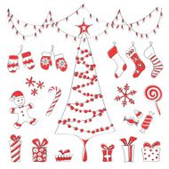 Christmas elements sketches N2
