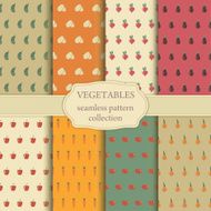 Seamless backgrounds of vegetables