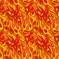 Fire flame seamless pattern