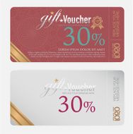 Voucher template with modern vintage pattern vector N2