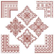 Mehndi Diamond and Corner Designs