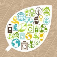 Ecology background with environment icons N2