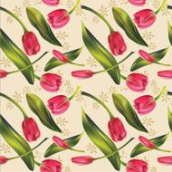Seamless Tulips Wallpaper
