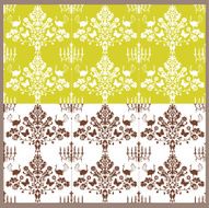 peacock floral damask pattern