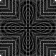 Seamless square ornamental pattern black and white N2