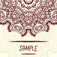Half-full mandala design a lot of copyspace Wedding invitation