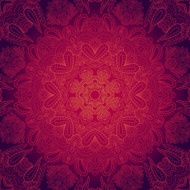 Purple abstract pattern with lace floral ornament N2