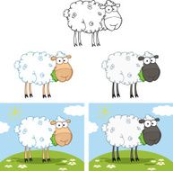 Collection of Smiling Sheep