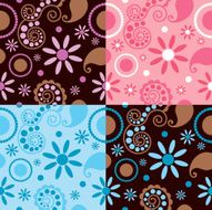 Retro paisley seamless wallpaper background tiles