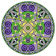 decorative design of circle dish template round geometric patte
