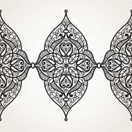 Vector seamless border in Eastern style N34