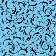 Seamless turquoise swirly swooshy background