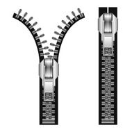 Open and closed zipper N2