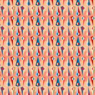 Pyramid pattern Red