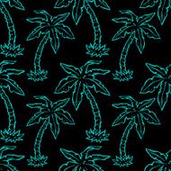 Seamless pattern with coconut palm trees N7