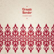 Vector seamless border in Eastern style N35