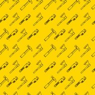 Yellow vector background for hand tools