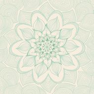 Ornamental seamless pattern with flowers in retro style N2