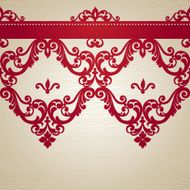 Vector seamless border in Victorian style N23