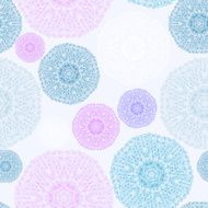 Seamless pattern with hand drawn snowflakes