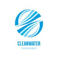 Clean water logo concept illustration Abstract vector logo