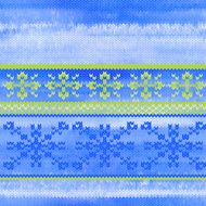 Vector seamless knitted pattern with snowflakes