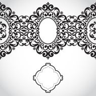 Vector seamless border in Victorian style N25