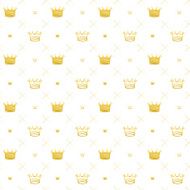 Simple seamless vector pattern with crown symbol art