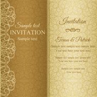 Baroque invitation blue and beige N3