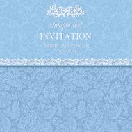Antique invitation blue