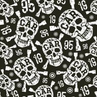 Seamless pattern with image of skull