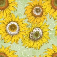 Sunflower Seamless Background