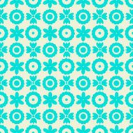 Abstract seamless pattern with silhouettes flowers