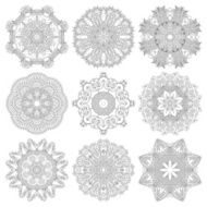 Circle lace ornament round ornamental geometric doily pattern N8