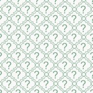 Green and White Question Mark Symbol Pattern Repeat Background