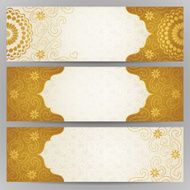 Vintage ornate cards with flowers and curls N2