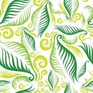 Seamless green floral pattern