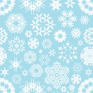 vector winter seamless snowflake background