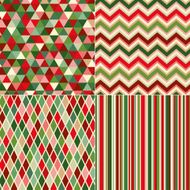 seamless geometric pattern with christmas colors