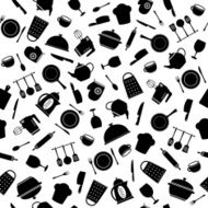 Seamless pattern of kitchen tools