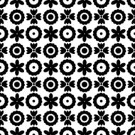 Seamless pattern with silhouettes flowers N4