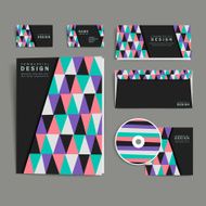 colorful triangles background design for corporate identity