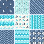 Navy seamless backgrounds collection