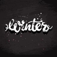 Winter grunge lettering