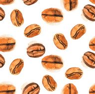 Seamless coffee beans background N4