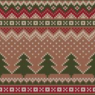 Seamless Winter Holiday Pattern Christmas Knitted Background N2