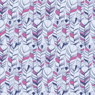 Seamless ethnic pattern with feathers N4