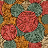 Traditional African Ornament with warm swirls Seamless vector pattern
