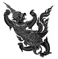 Garuda King&#039;s protective bird vector